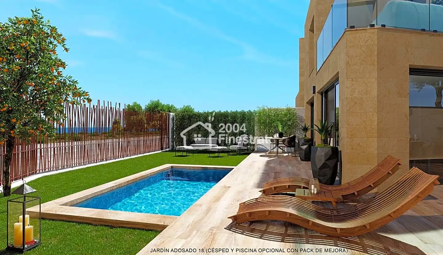 Swimming pool of Flat for sale in Villajoyosa / La Vila Joiosa  with Air Conditioner, Terrace and Community pool