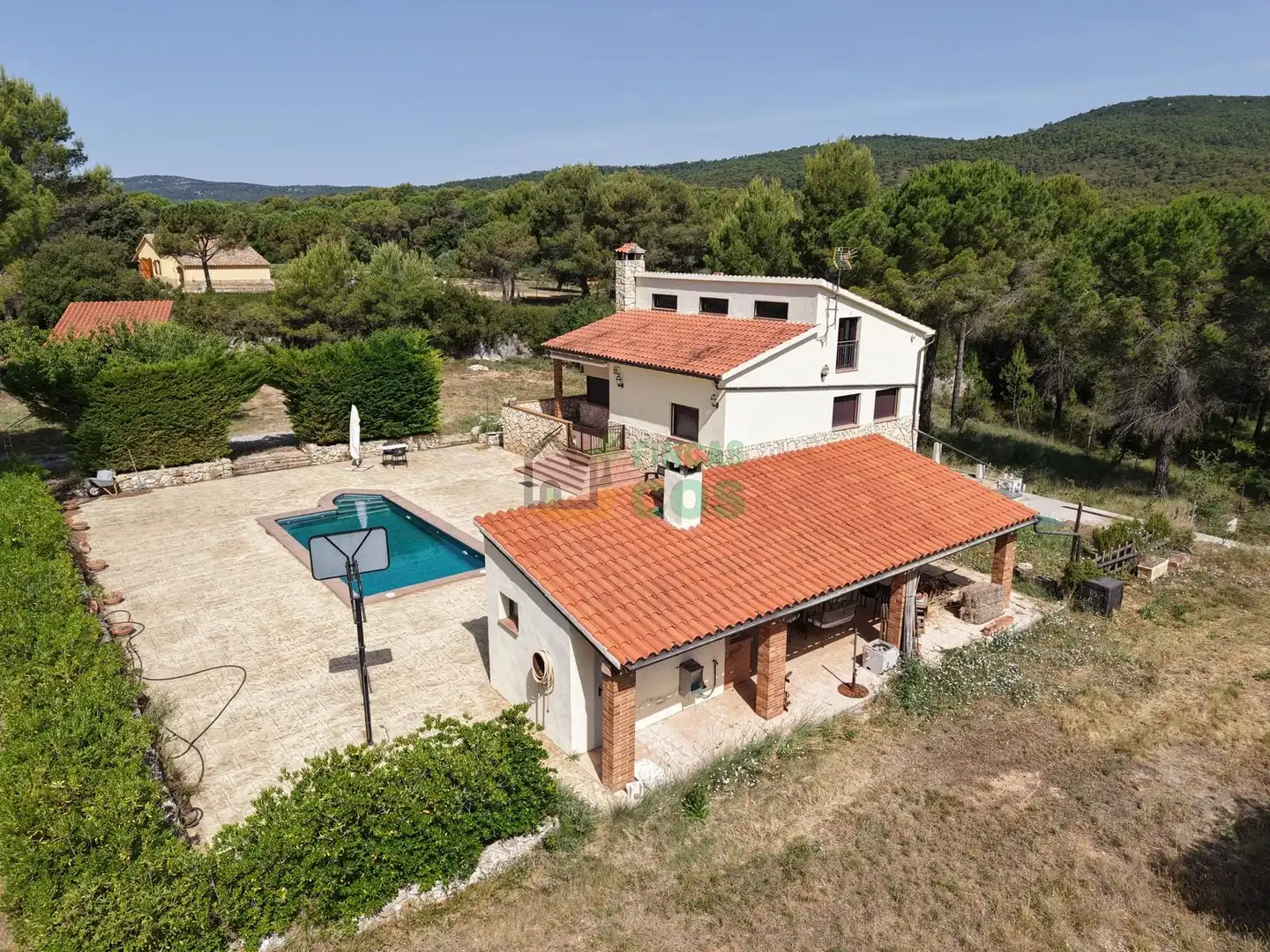 Exterior view of Houses for sale in Pontons  with Private garden, Terrace and Swimming Pool