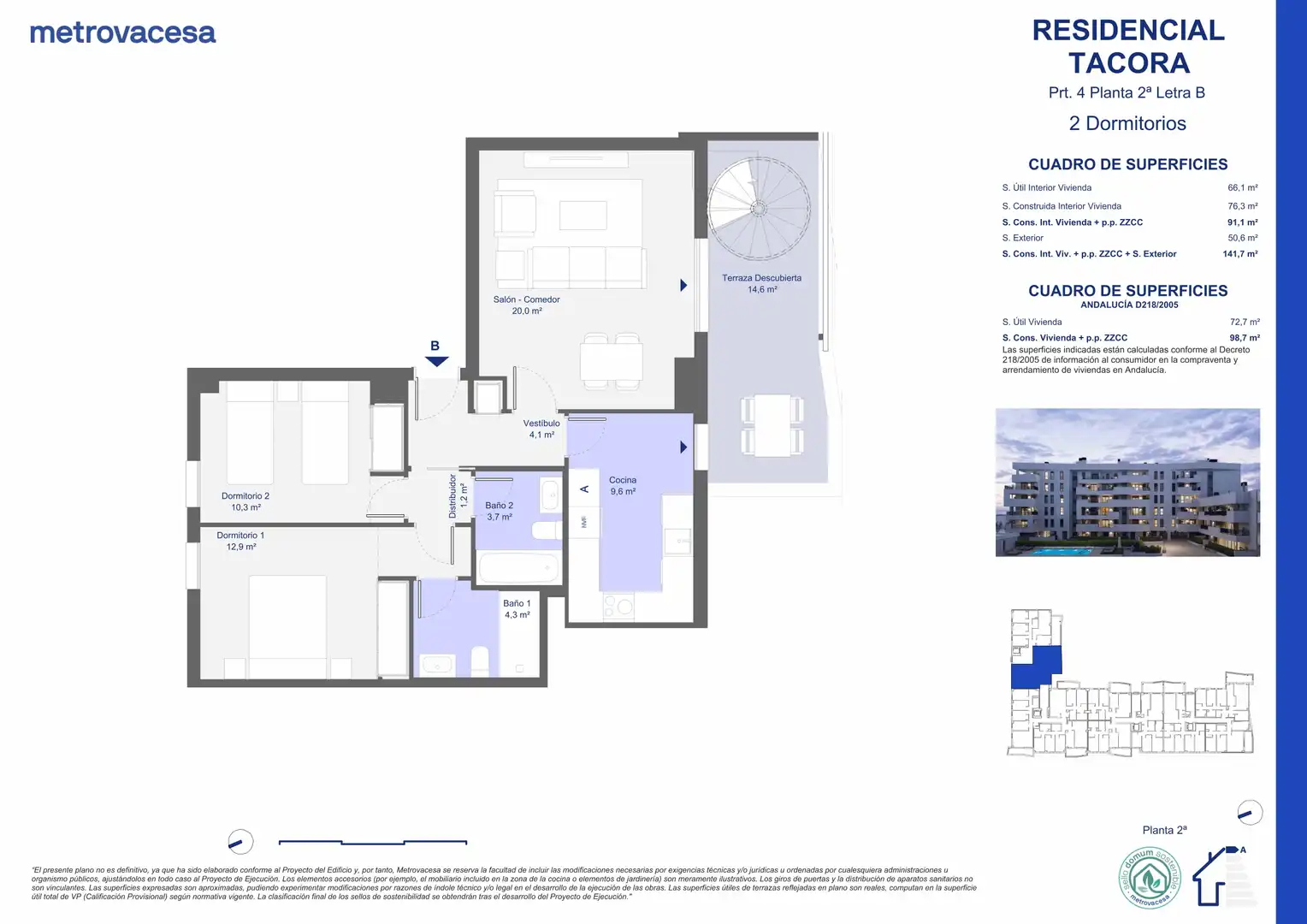 Penthouse with terrace for sale in SUSDBP Palmas Altas Sur, imagen 2