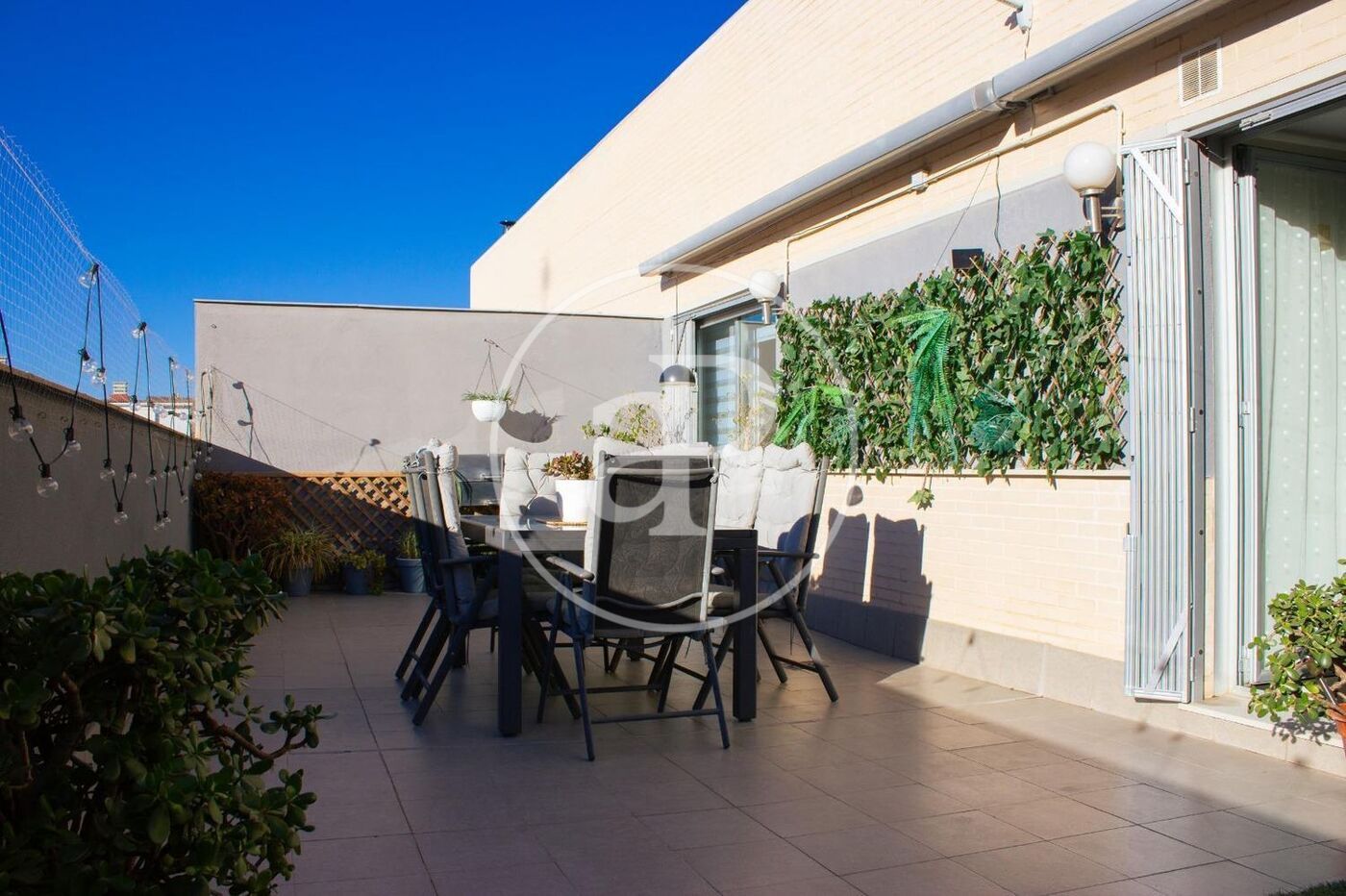 Terrace of Flat to rent in  Valencia Capital  with Air Conditioner, Heating and Private garden