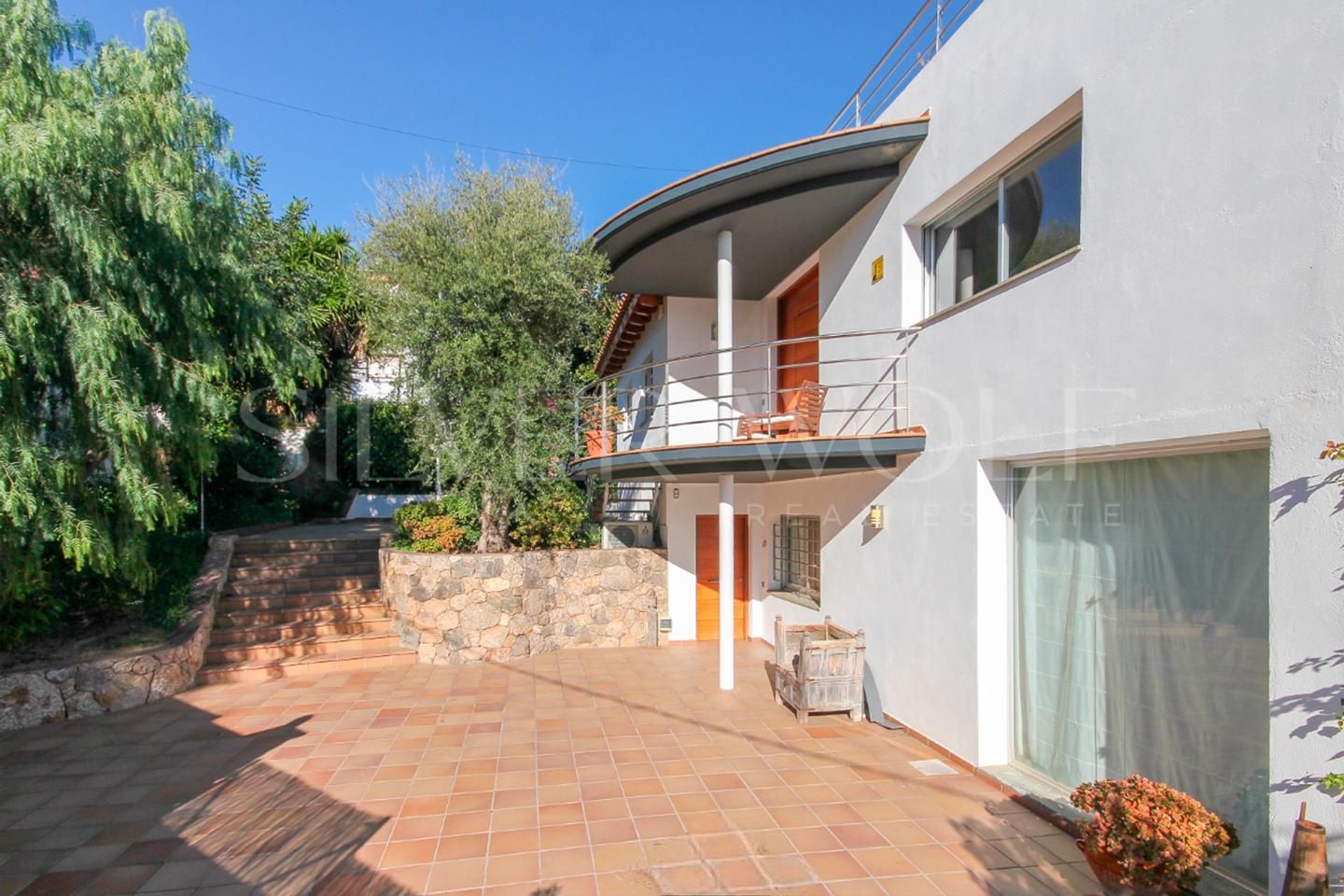 Exterior view of House or chalet for sale in Castelldefels  with Air Conditioner, Heating and Private garden