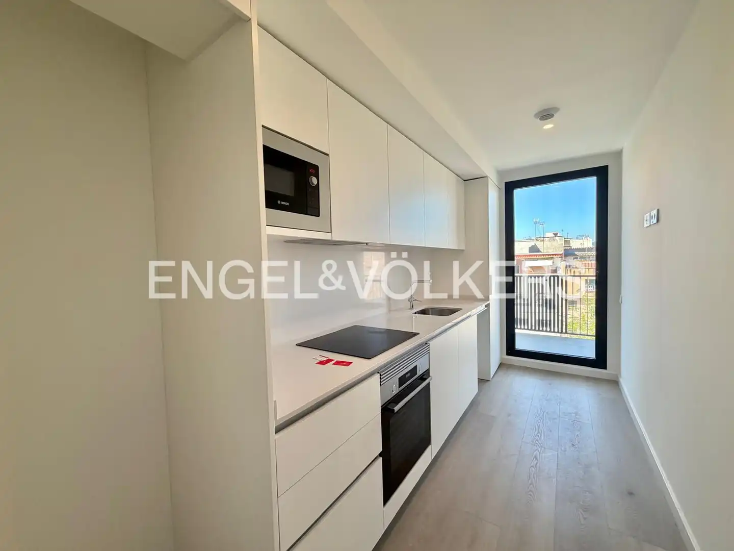 Cocina de Piso de alquiler en Badalona con Aire acondicionado, Calefacción y Parquet