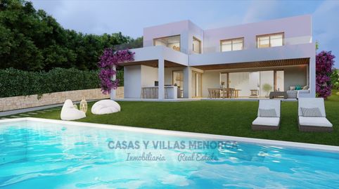 Villa de obra nueva con piscina y diseño contemporáneo en Son Parc Menorca