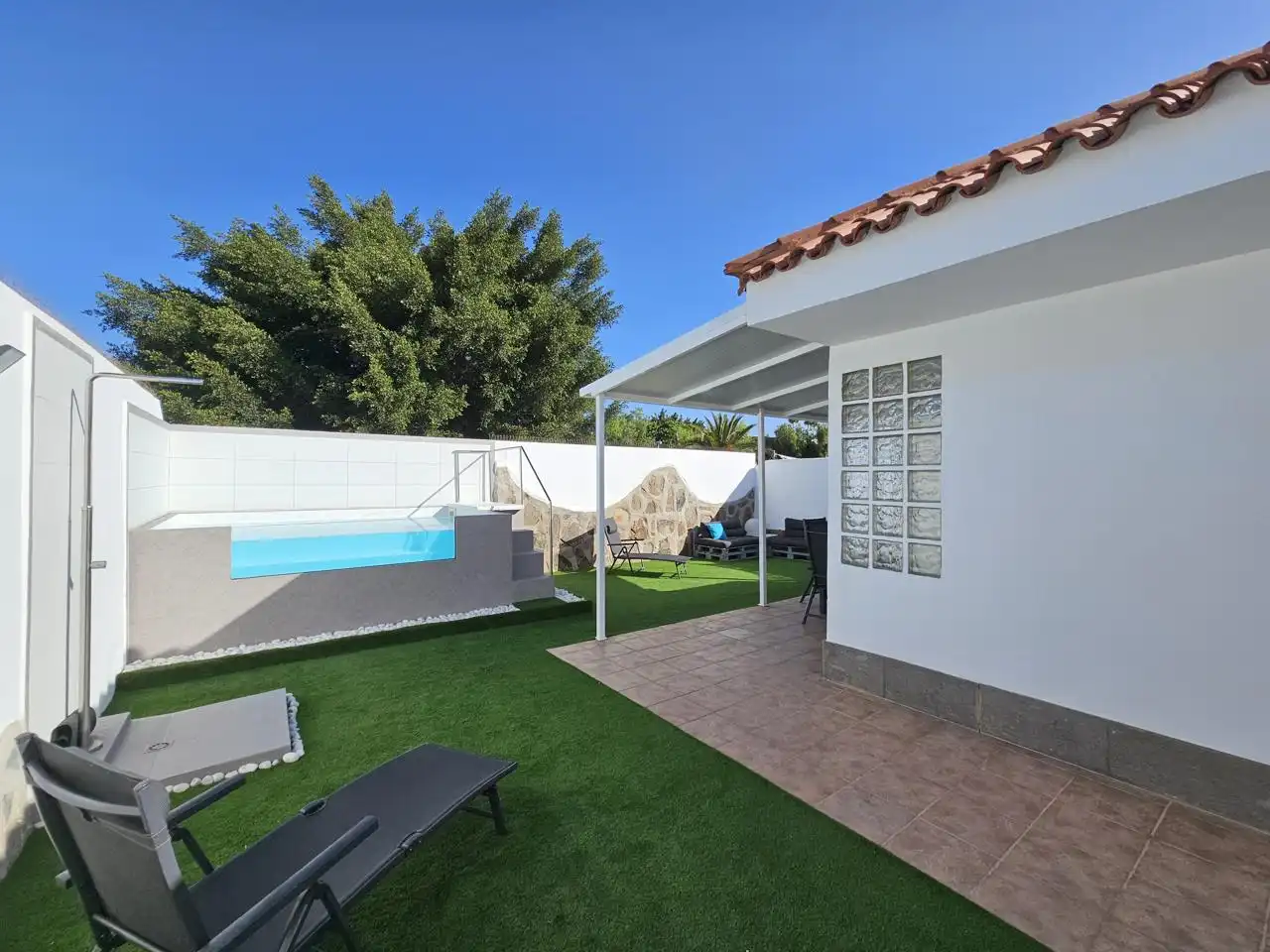 Piscina de Casa o chalet de alquiler en San Bartolomé de Tirajana con Aire acondicionado, Jardín privado y Terraza