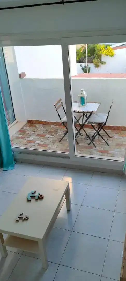 Terrasse von Maisonette zur Miete in El Rompido mit Schwimmbad und Balkon