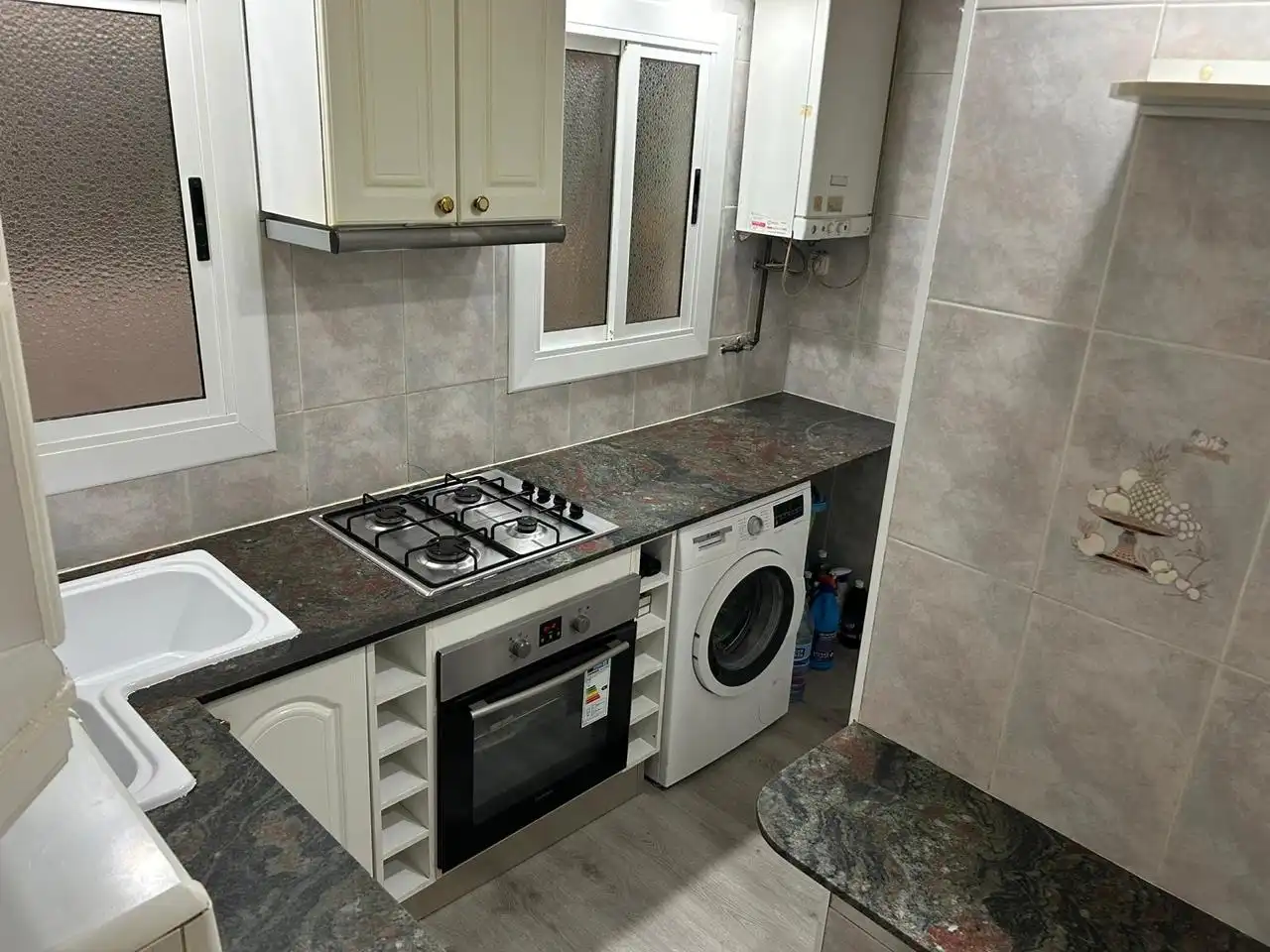 Küche von Wohnung zum Verkauf in Santa Perpètua de Mogoda mit Heizung, Möbliert und Balkon