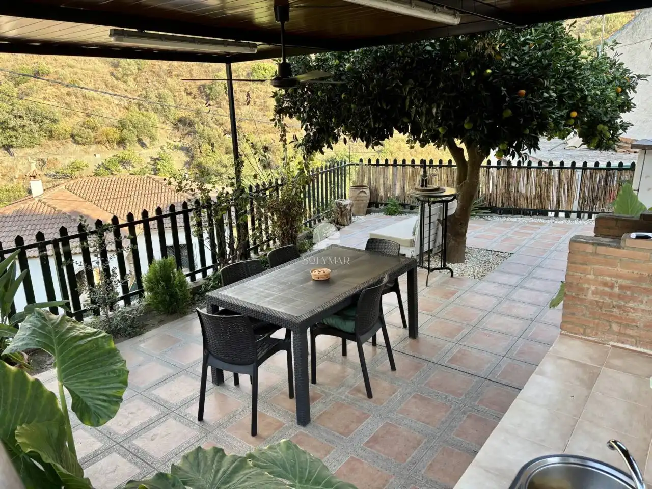 Terraza de Casa o chalet de alquiler en Canillas de Aceituno con Aire acondicionado, Calefacción y Jardín privado