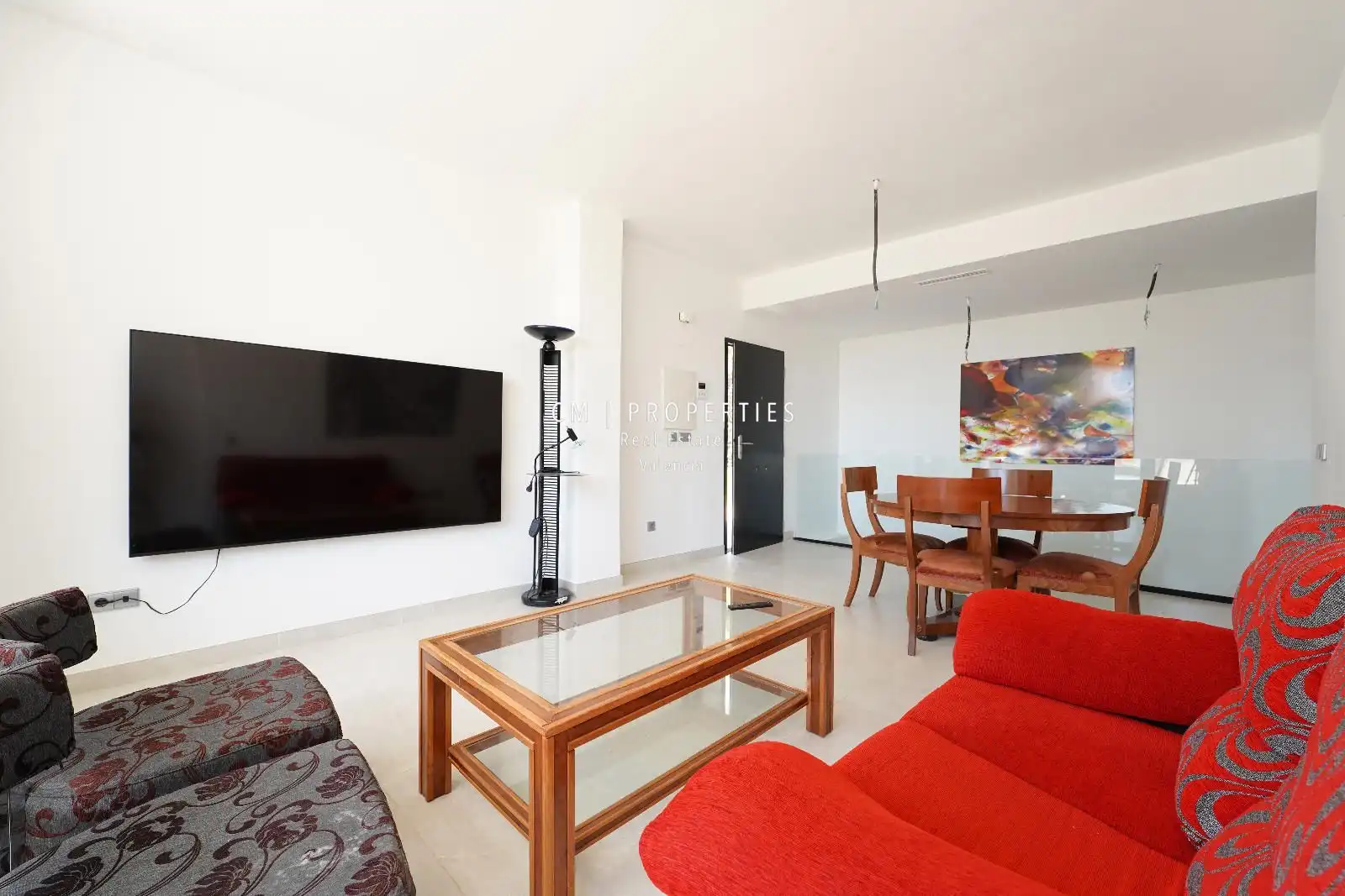 Sala de estar de Casa adosada de alquiler en Chiva con Aire acondicionado, Calefacción y Jardín privado