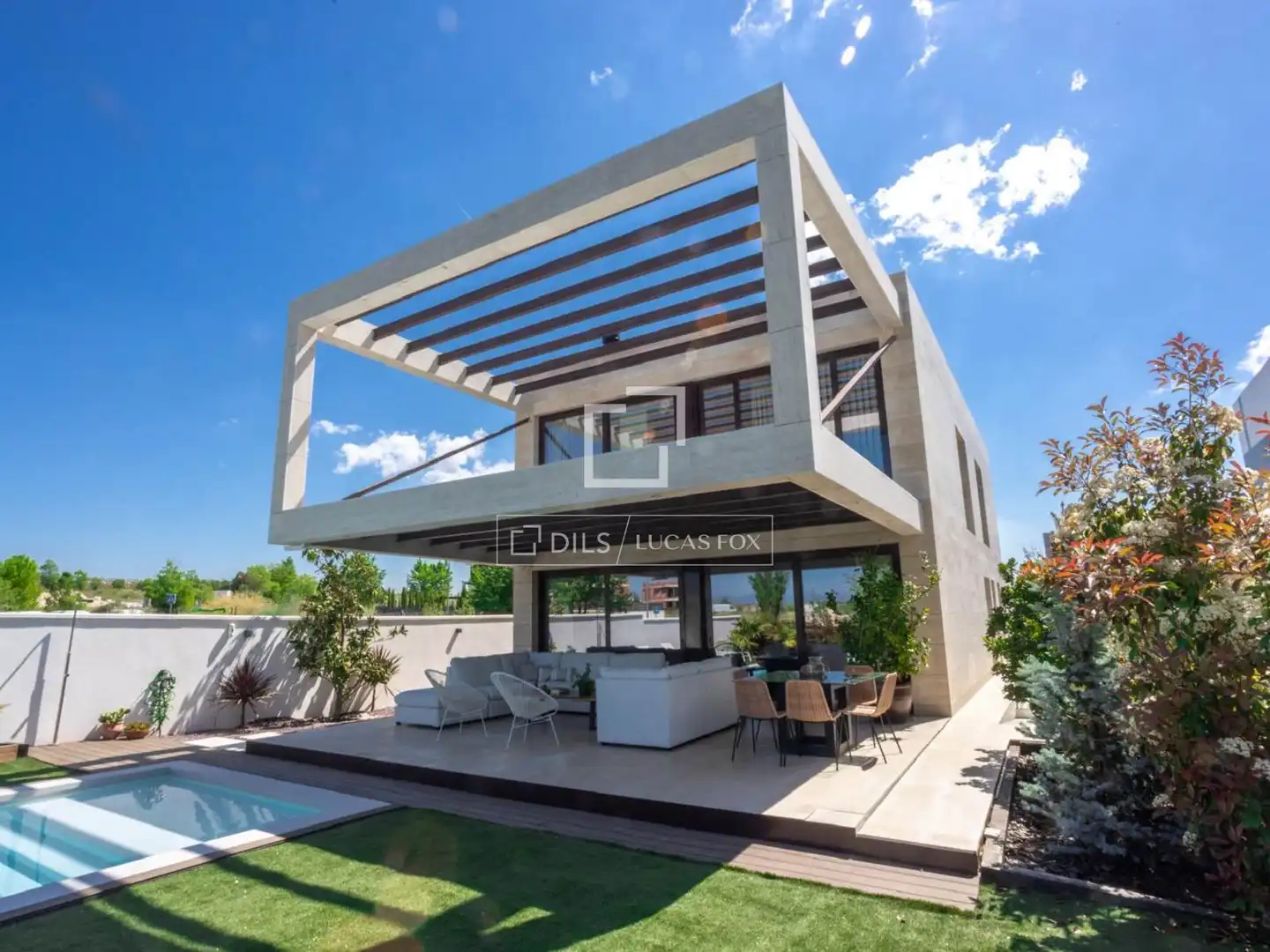 Terrasse von Country house zur Miete in Majadahonda mit Klimaanlage, Heizung und Privatgarten