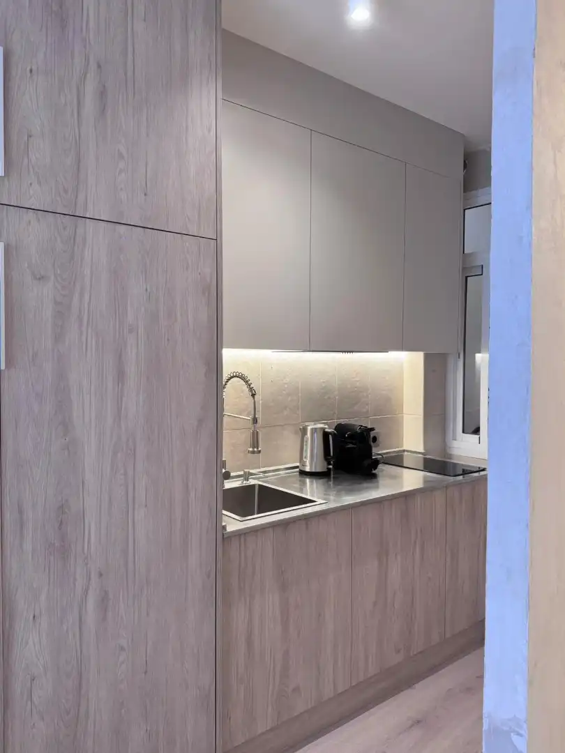 Cuina de Apartament de lloguer en Málaga amb Moblat i Rentadora
