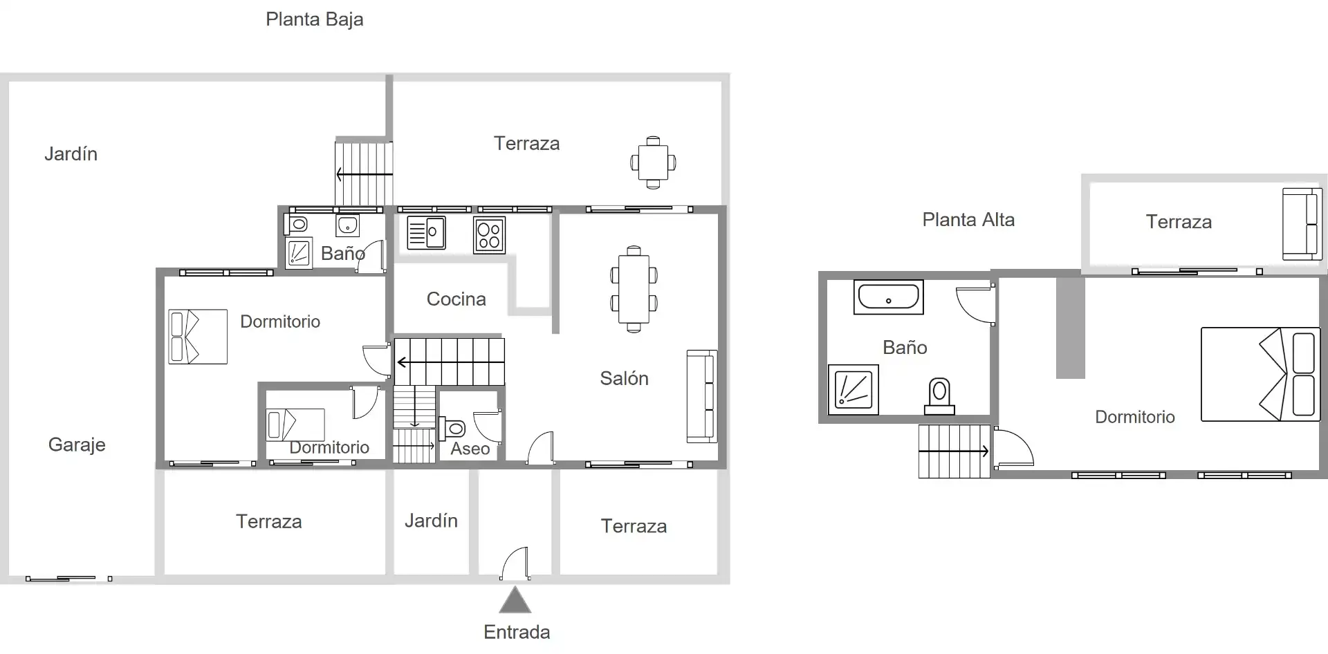 Casa adosada en venta en Adeje con Jardín privado, Terraza y Amueblado