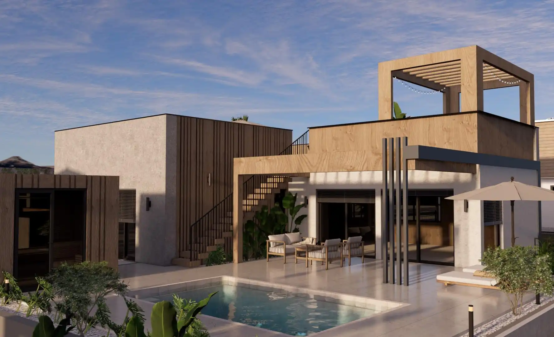 Vista exterior de Casa o chalet en venta en Polop con Aire acondicionado, Jardín privado y Terraza