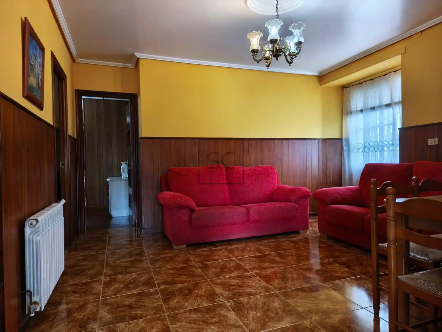 Sala d'estar de Casa o xalet en venda en Neda amb Calefacció, Jardí privat i Traster