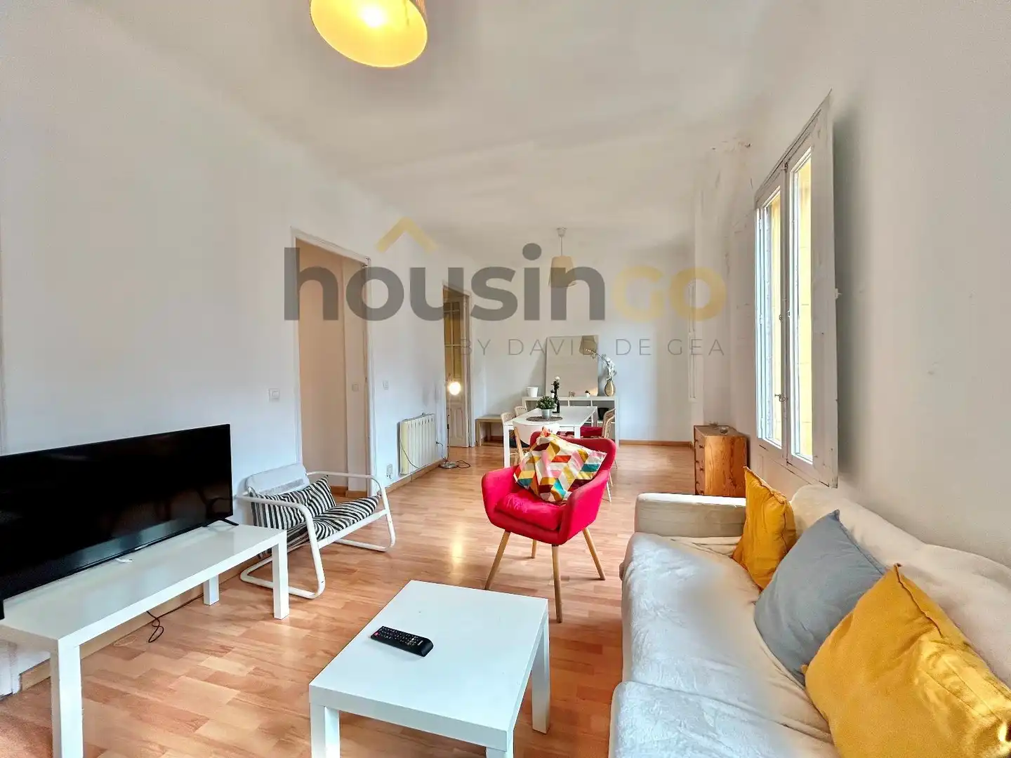 Sala d'estar de Pis de lloguer en Madrid amb Calefacció, Parquet i Terrassa