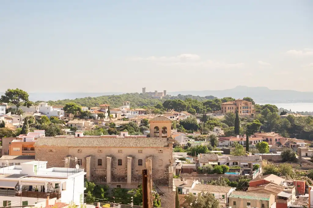 Vista exterior de Casa adosada en venda en  Palma de Mallorca amb Aire condicionat, Jardí privat i Terrassa