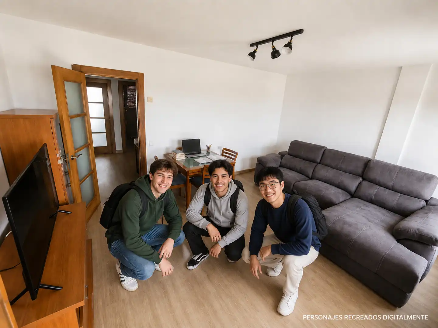Living room of Flat for rent in Santander  with Heating, Furnished and Oven