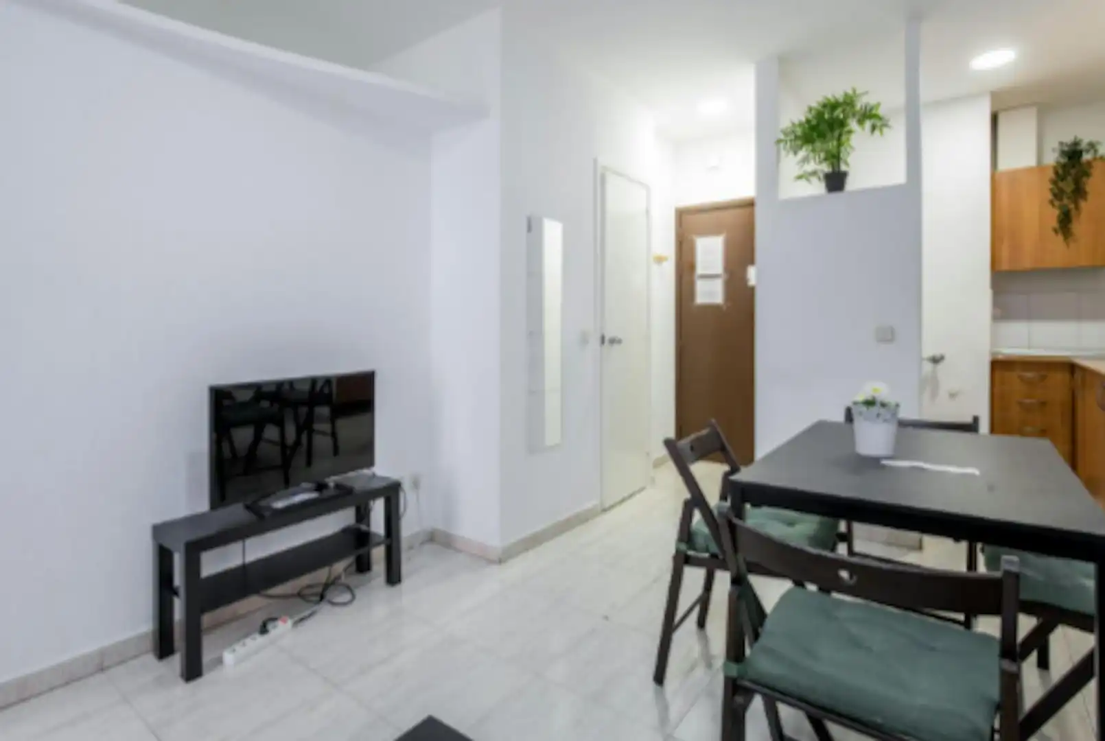Living room of Flat for share in Barcelona  with Furnished, Washing machine and TV