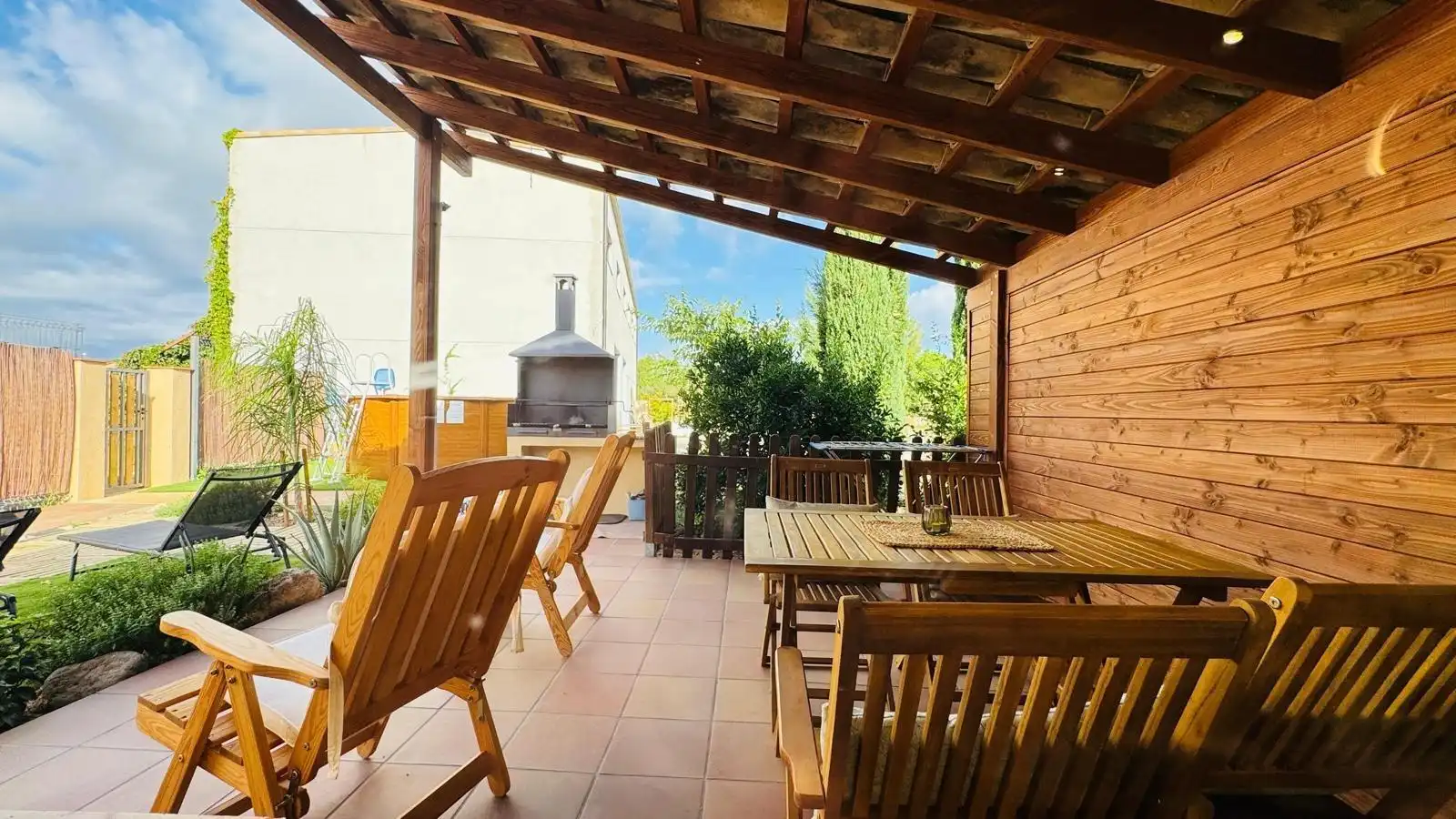 Terrassa de Casa o xalet de lloguer en Sant Martí Sarroca amb Jardí privat, Terrassa i Piscina
