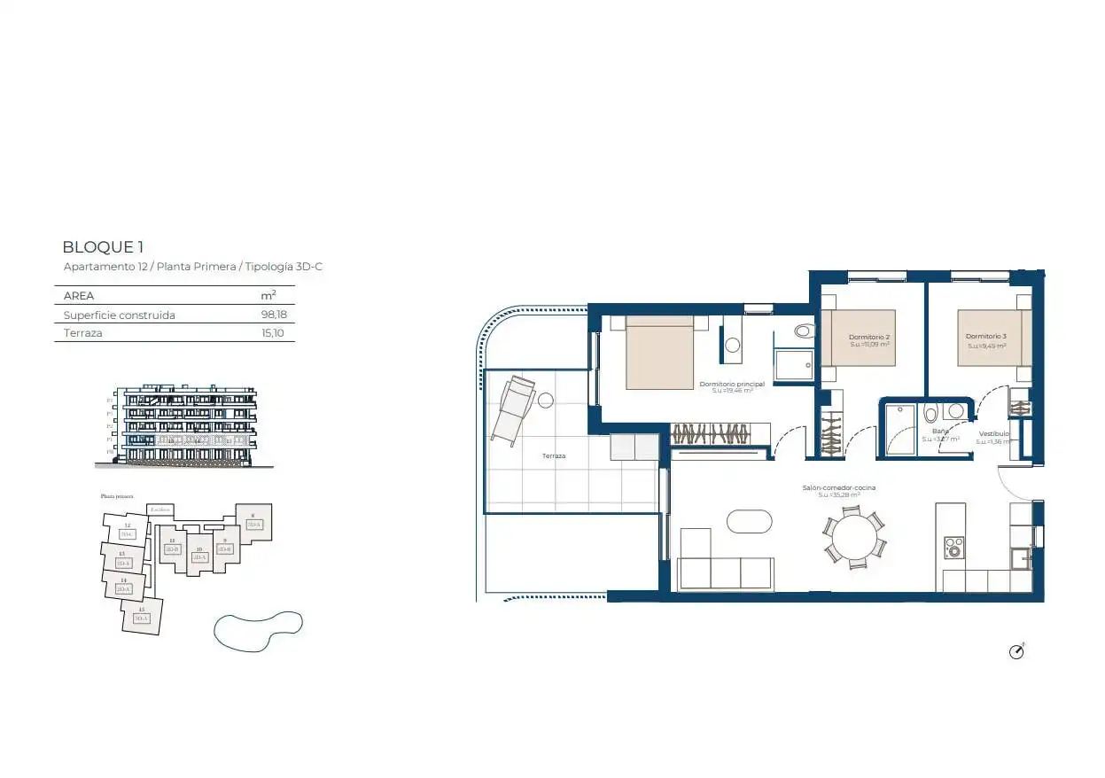 Apartament amb terrassa en venda a Campo de Murcia, imagen 9