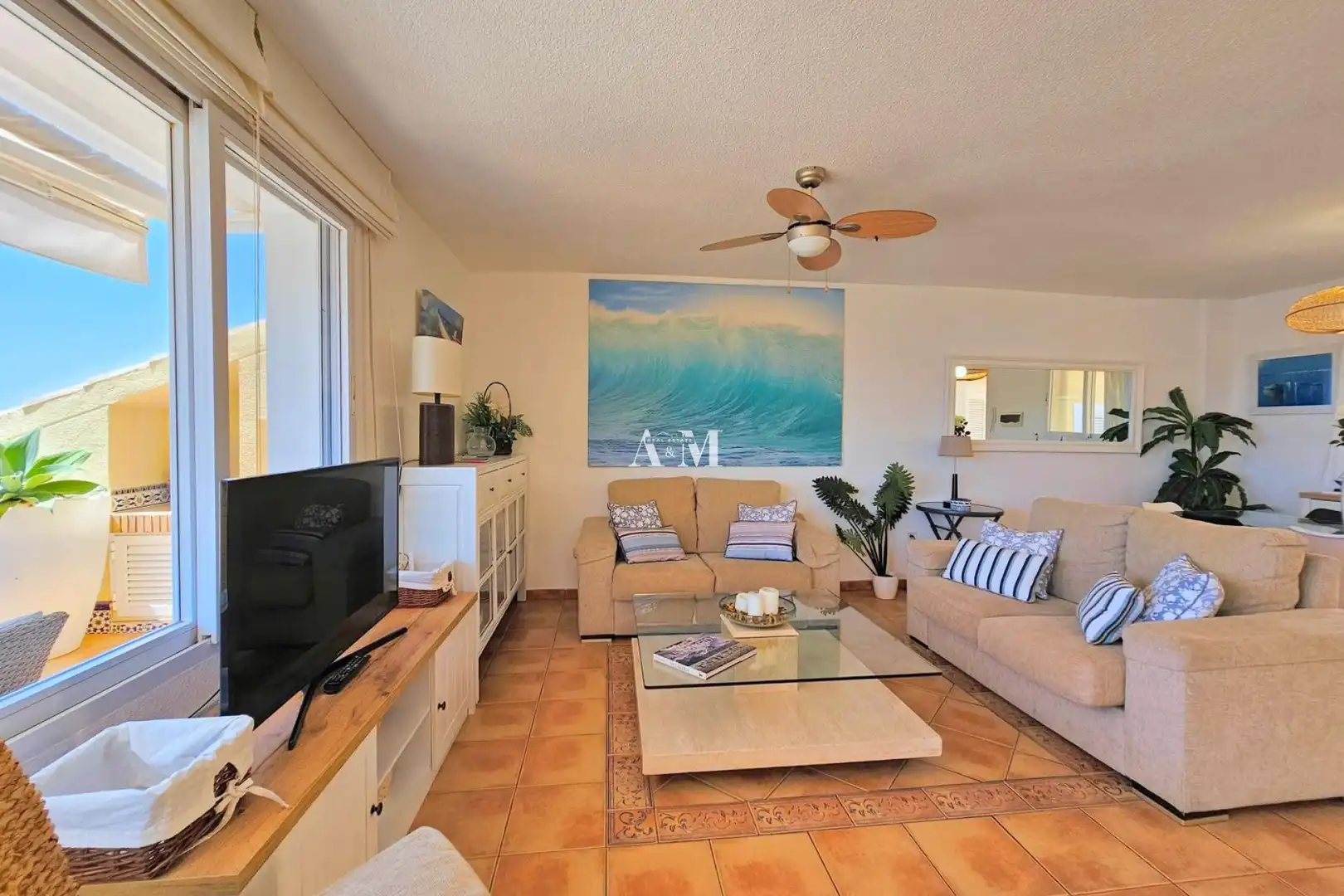 Living room of Detached homes for rent in La Manga del Mar Menor  with Air Conditioner, Heating and Terrace