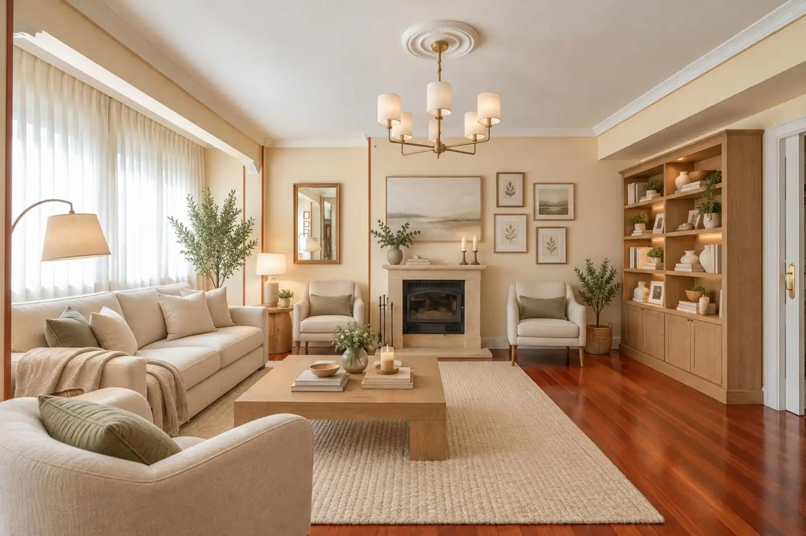 Sala de estar de Piso en venta en Santander con Parquet