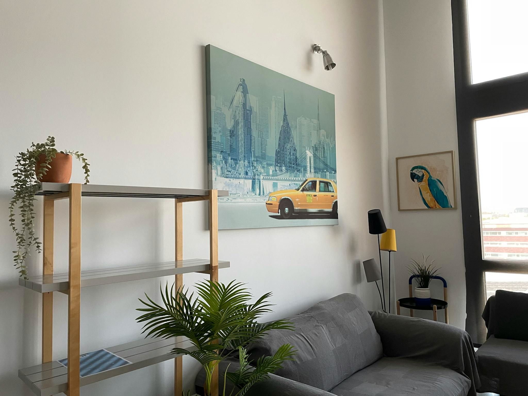 Sala d'estar de Pis de lloguer en  Madrid Capital amb Aire condicionat, Calefacció i Moblat