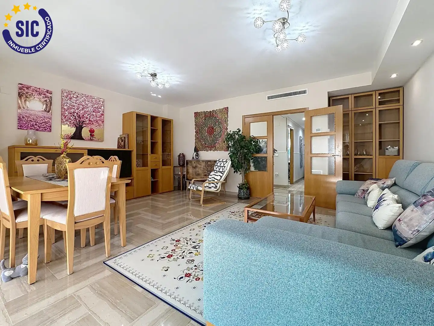 Sala d'estar de Casa adosada en venda en Gandia amb Aire condicionat, Calefacció i Jardí privat
