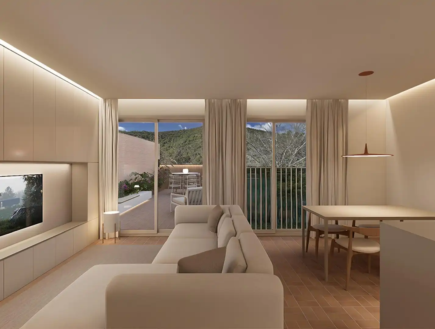 Sala de estar de Casa o chalet en venta en Castellví de la Marca con Calefacción, Parquet y Terraza