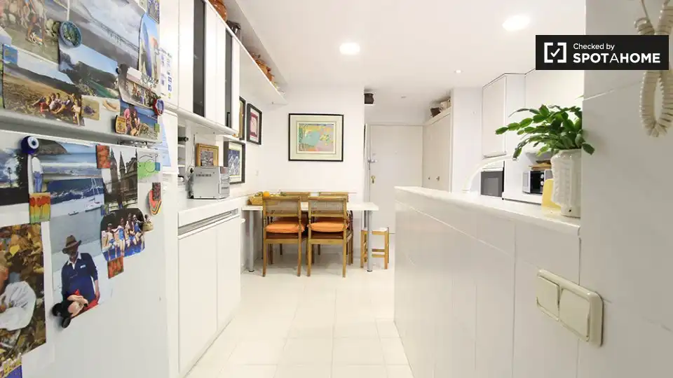 Kitchen of Flat for share in Madrid  with Air Conditioner, Terrace and Furnished