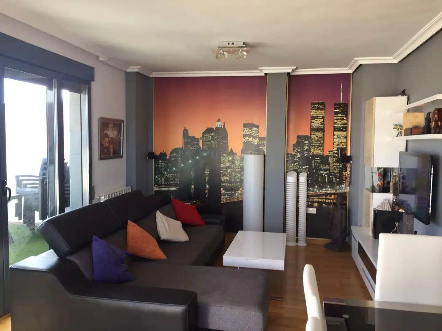 Sala d'estar de Àtic en venda en Albacete amb Aire condicionat, Parquet i Terrassa