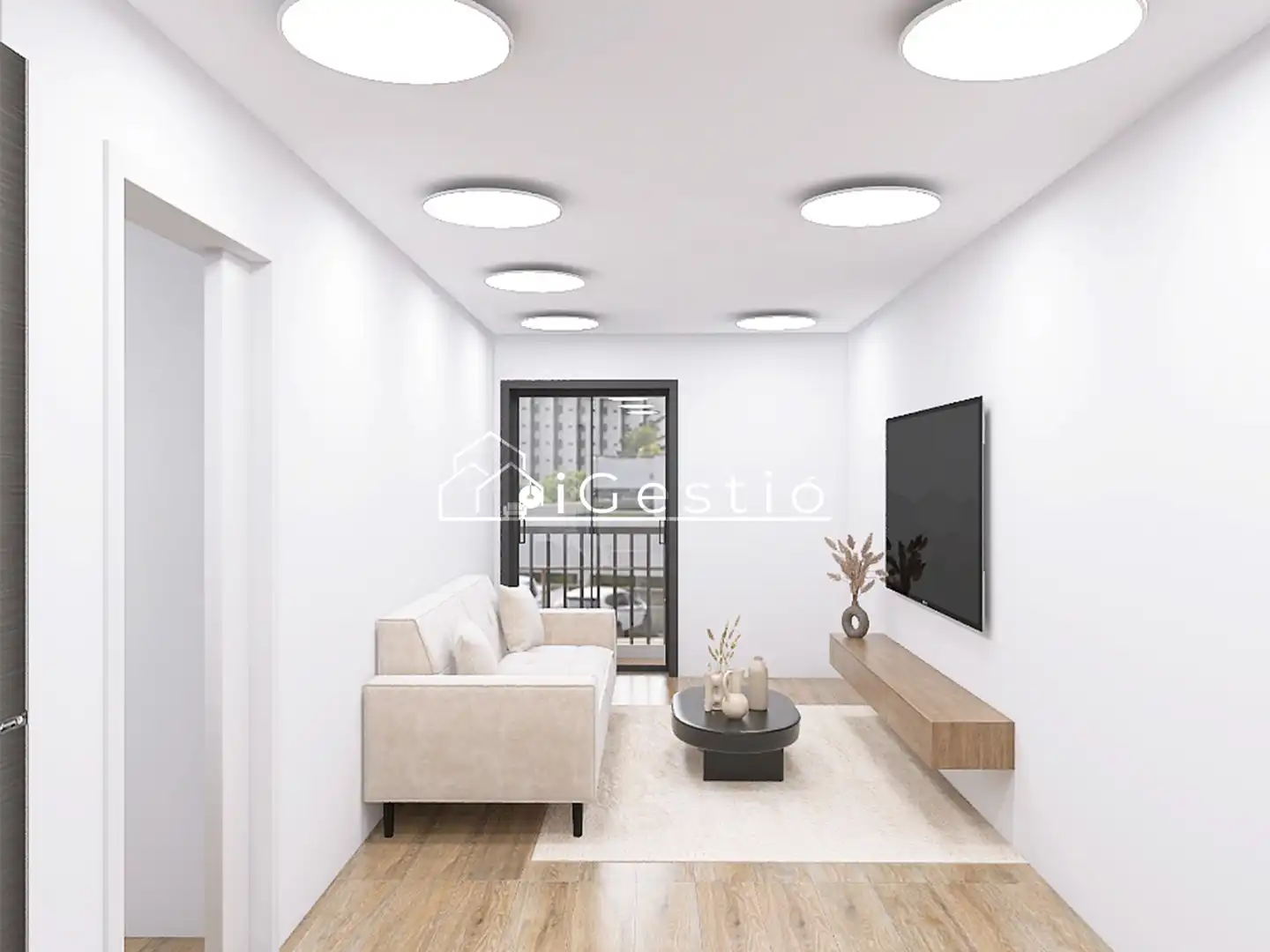 Sala de estar de Piso en venta en Sant Boi de Llobregat con Aire acondicionado y Balcón