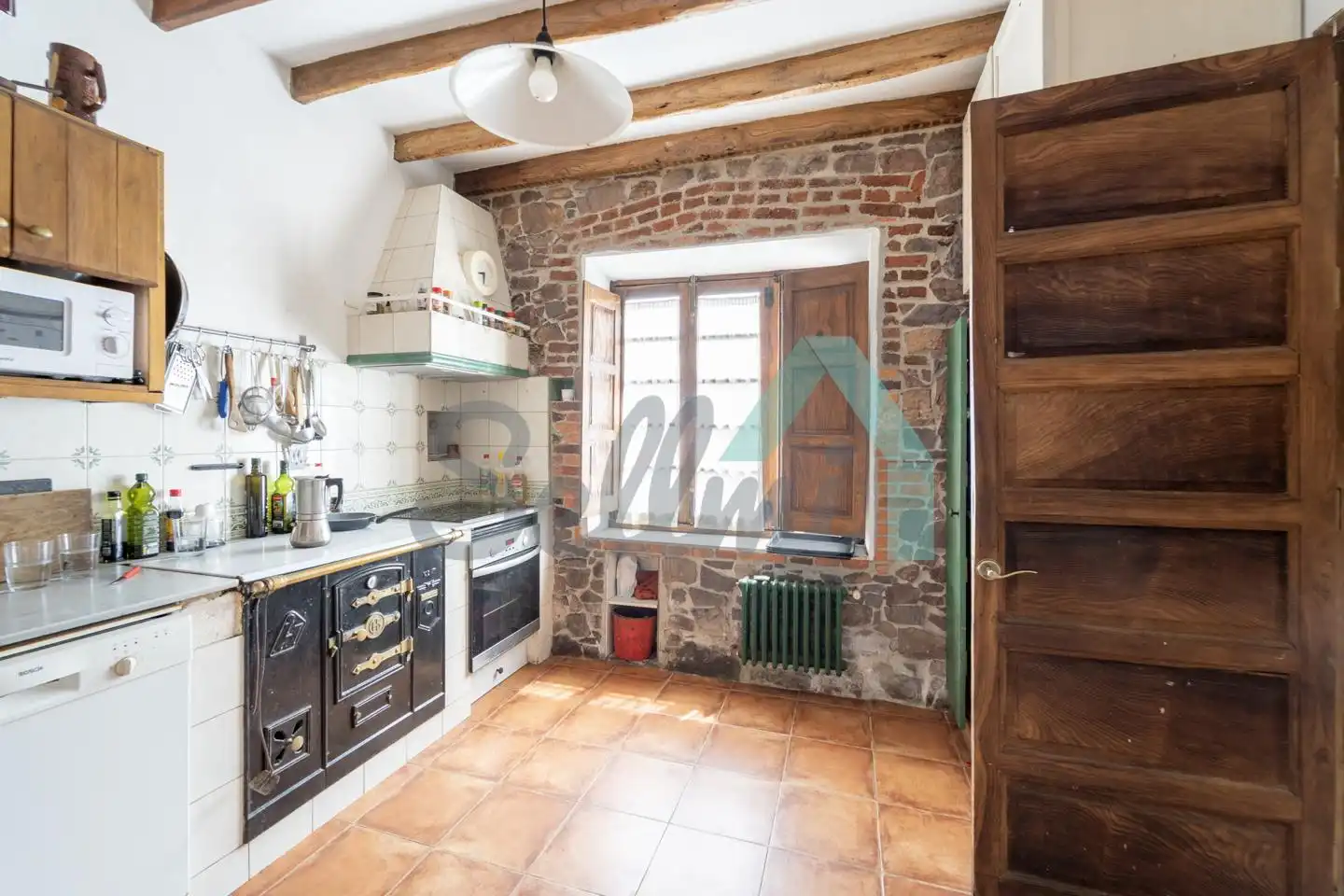 Küche von Einfamilien-Reihenhaus zum Verkauf in Carreño mit Heizung, Privatgarten und Parkett