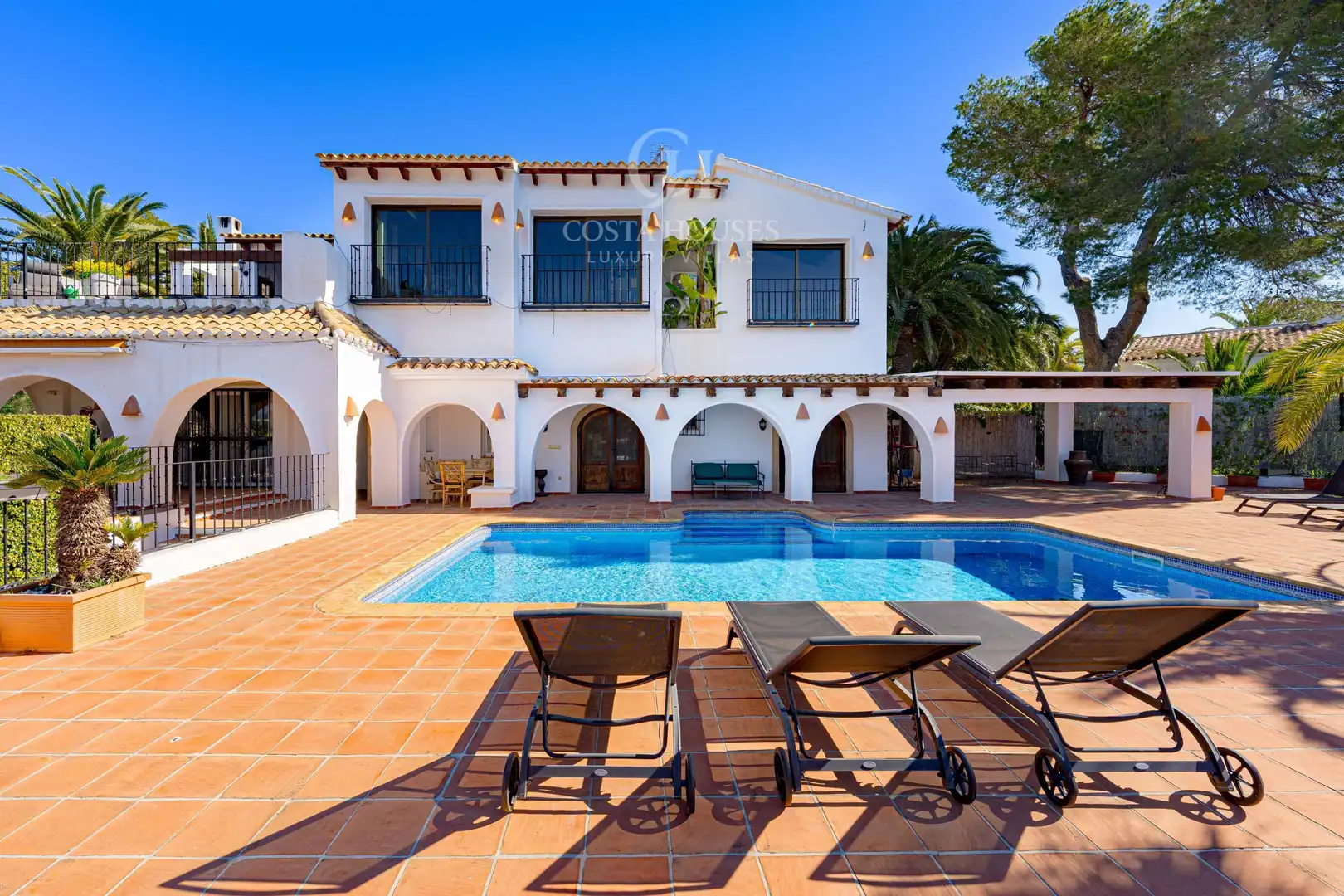 Vista exterior de Casa o chalet en venta en Moraira con Aire acondicionado, Calefacción y Jardín privado