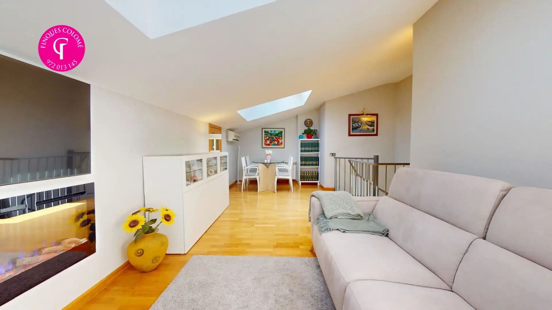Sala de estar de Ático en venta en Girona con Aire acondicionado, Calefacción y Terraza