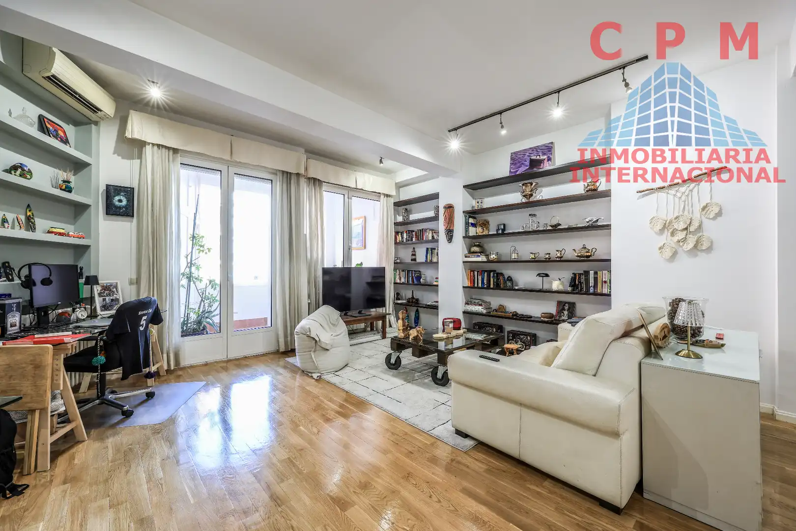 Wohnzimmer von Wohnung zur Miete in Madrid mit Klimaanlage, Heizung und Parkett
