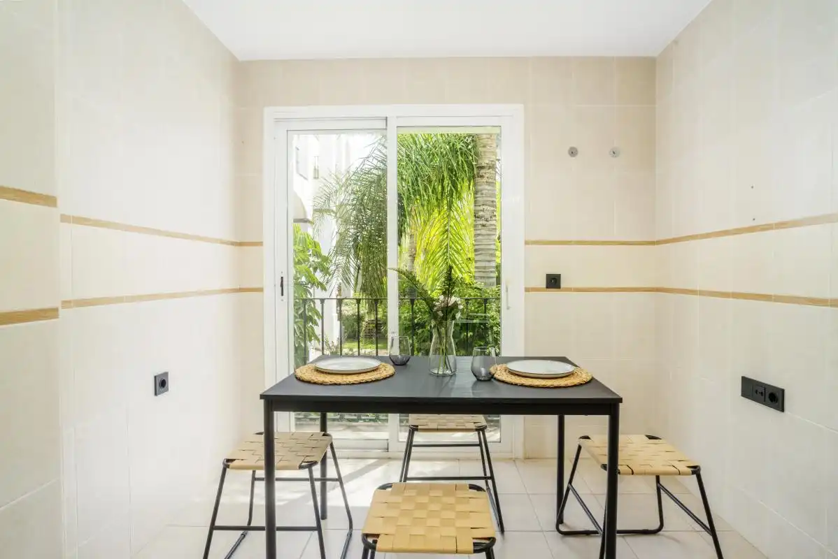 Dining room of Flat for sale in Marbella  with Air Conditioner, Heating and Private garden