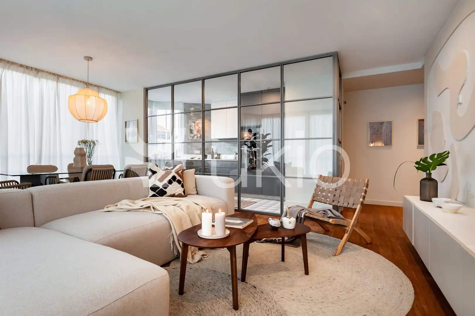 Sala de estar de Apartamento de alquiler en Madrid con Calefacción, Terraza y Amueblado