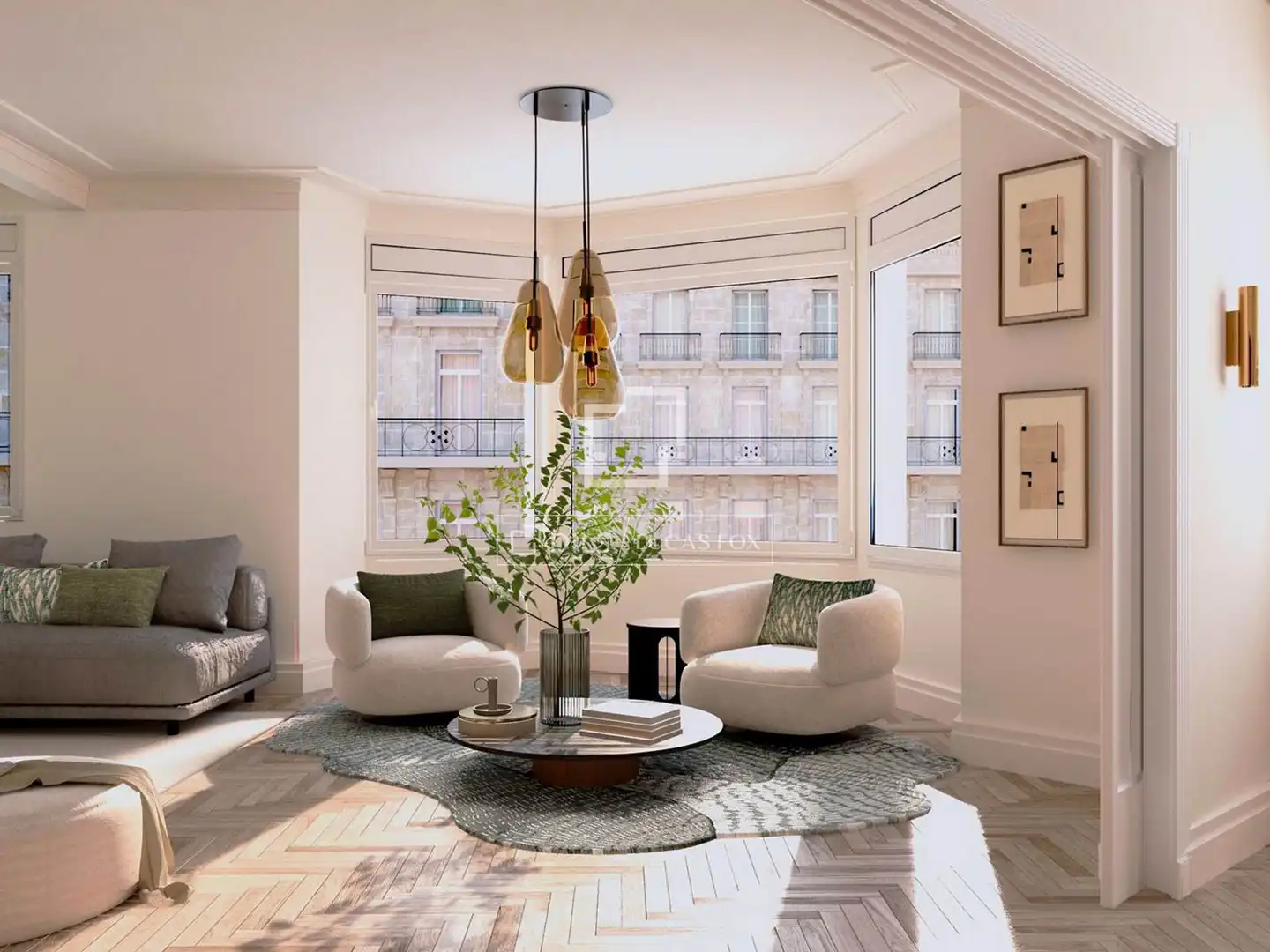 Living room of Flat for sale in Barcelona  with Air Conditioner, Heating and Parquet flooring
