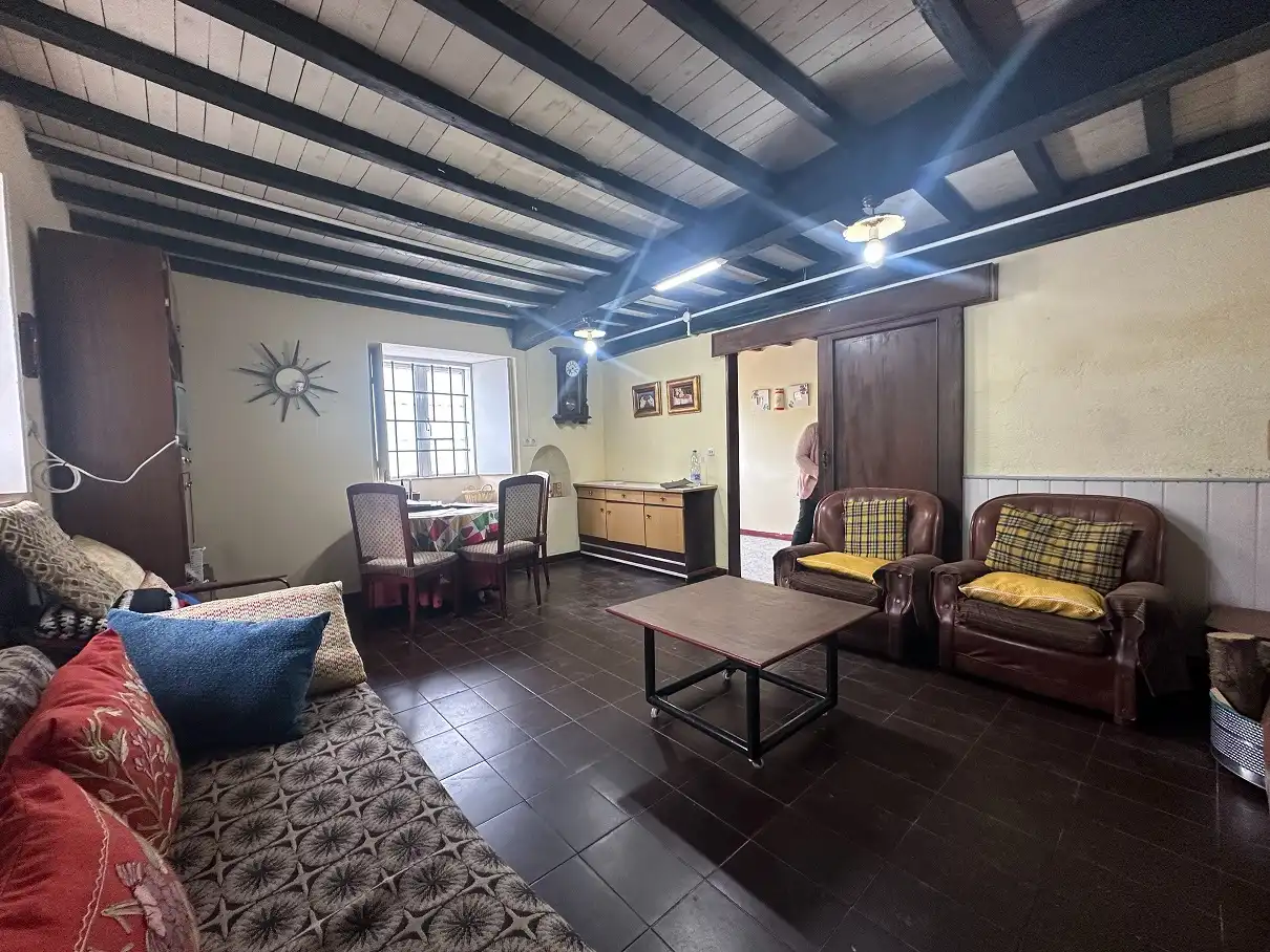 Sala de estar de Casa o chalet en venta en O Pino  con Jardín privado, Terraza y Amueblado