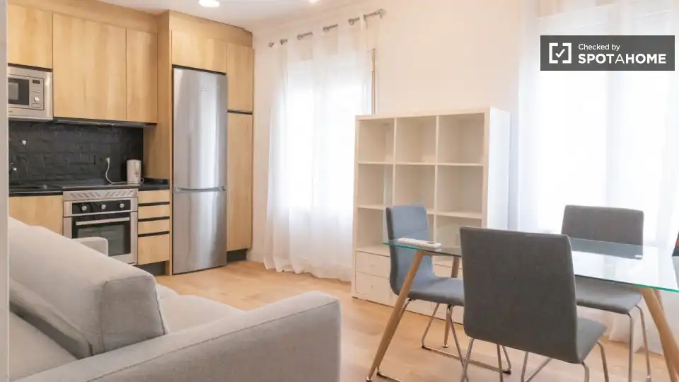 Sala de estar de Piso de alquiler en Madrid con Aire acondicionado, Calefacción y Amueblado