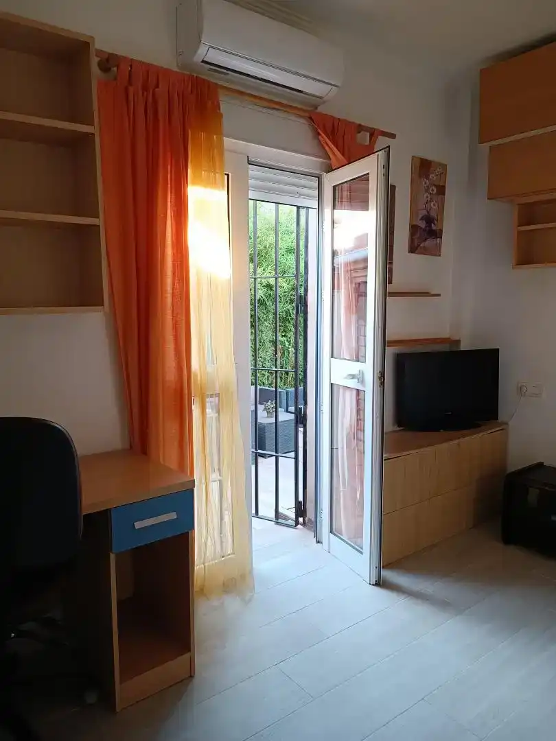 Balcony of Study for rent in Montequinto  with Air Conditioner, Furnished and Washing machine