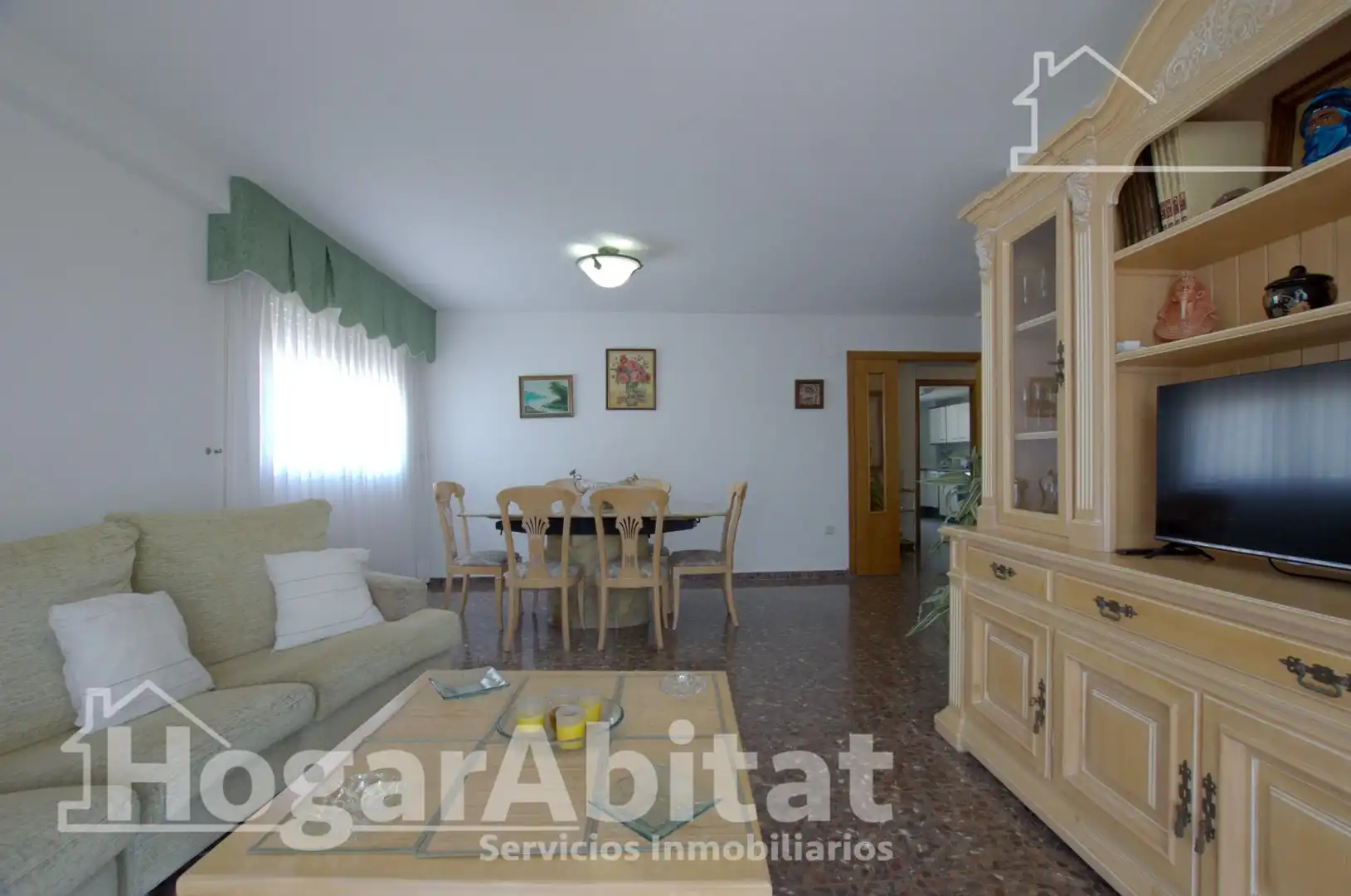Living room of Flat for sale in Cullera  with Terrace, Furnished and Balcony