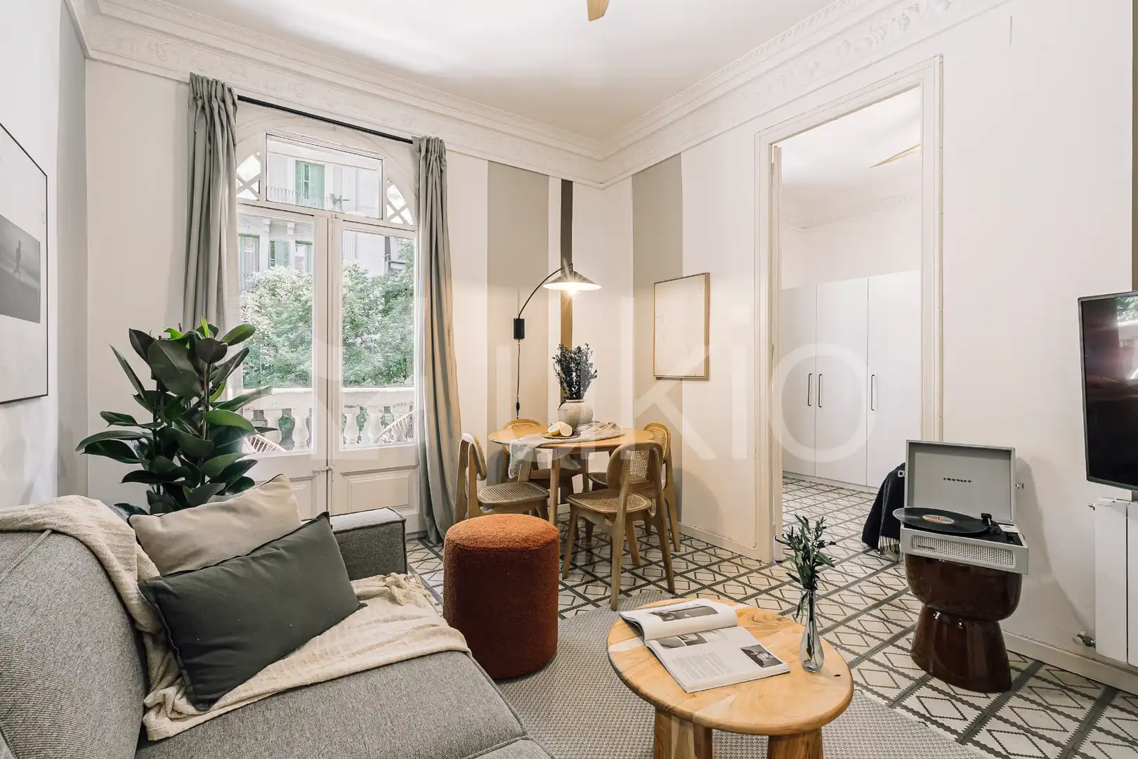 Wohnzimmer von Wohnungen zur Miete in Barcelona mit Heizung, Möbliert und Ofen
