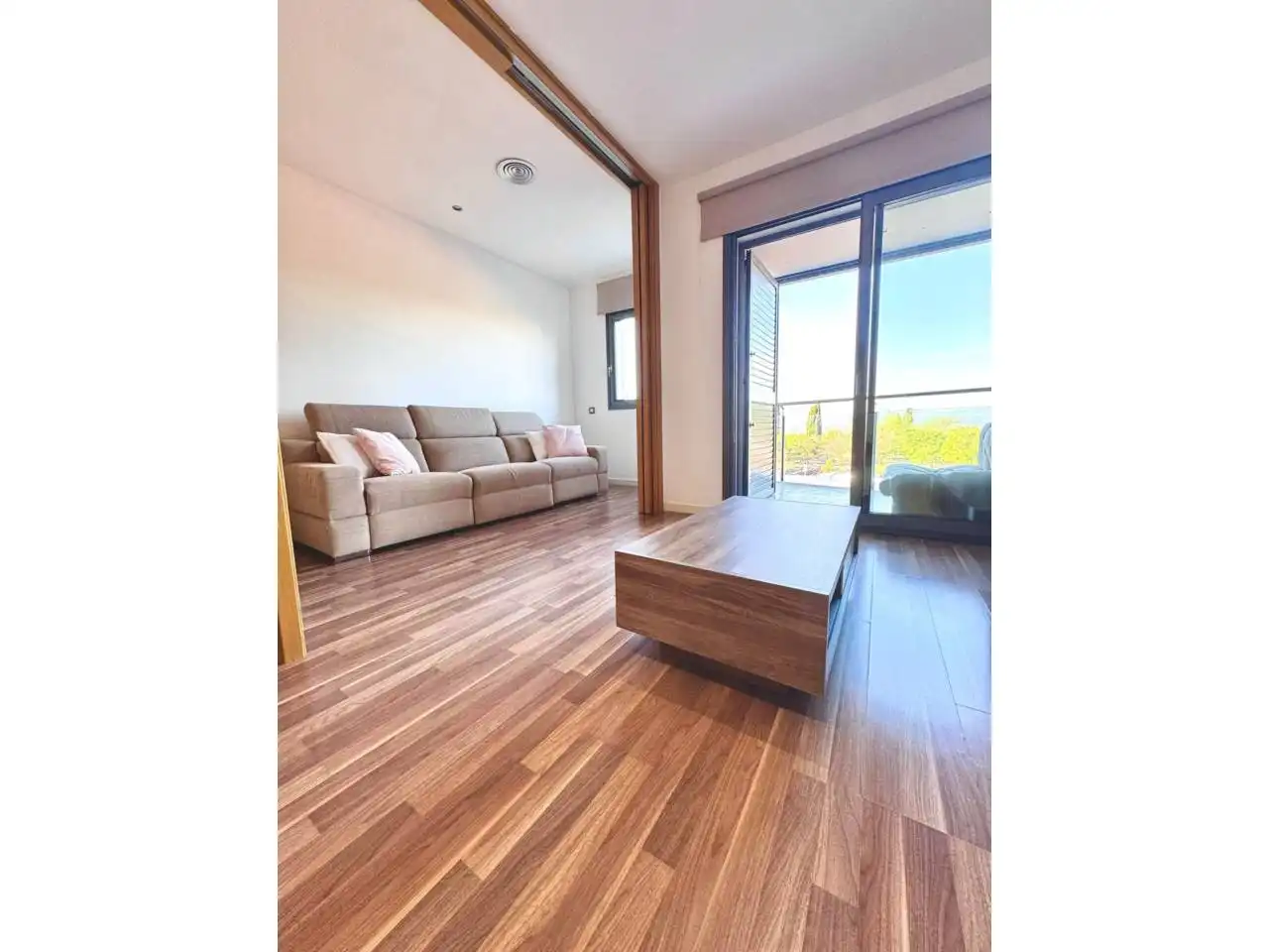 Sala de estar de Piso en venta en Girona con Aire acondicionado, Calefacción y Parquet
