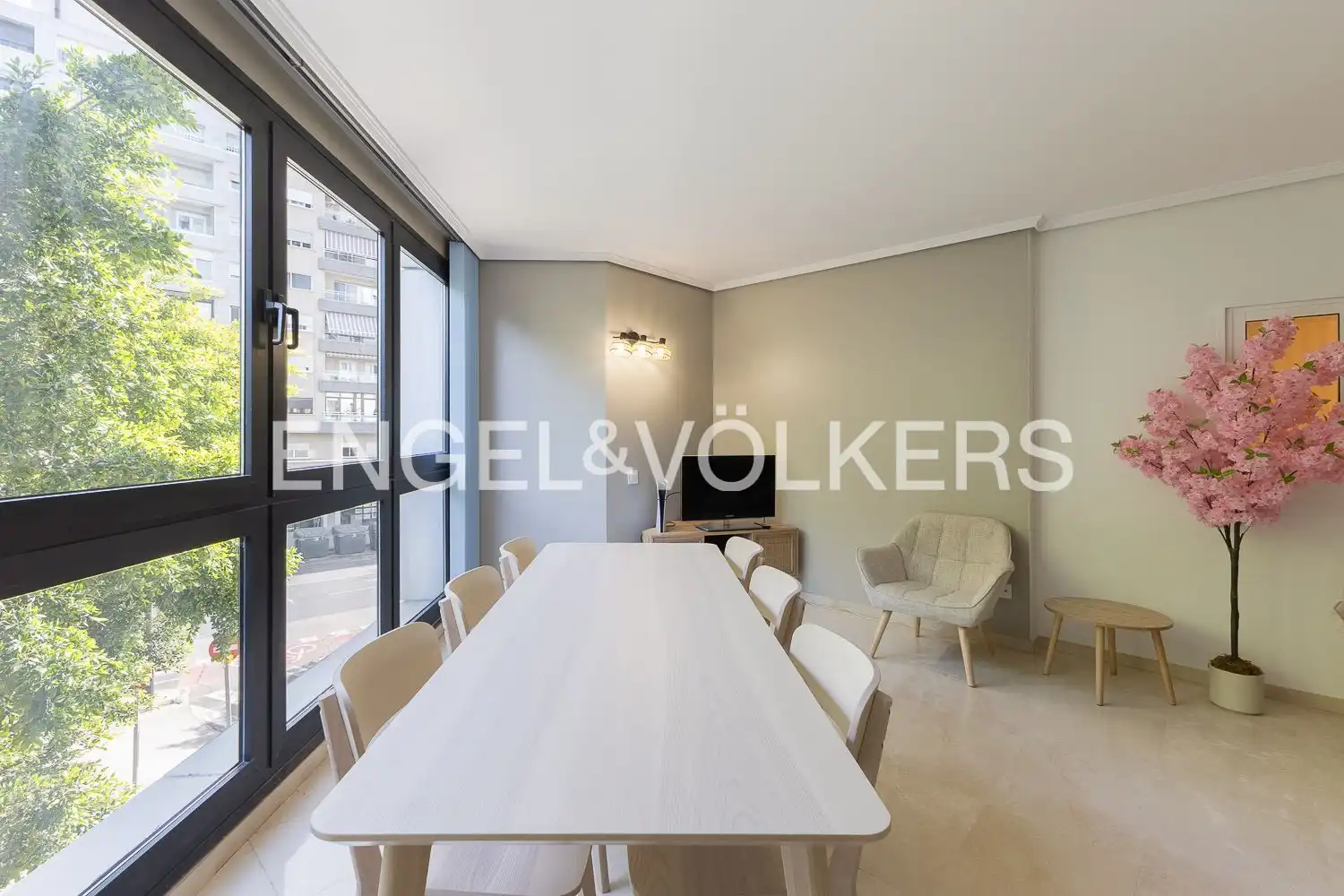 Dining room of Flat for rent in Valencia  with Air Conditioner, Heating and Terrace
