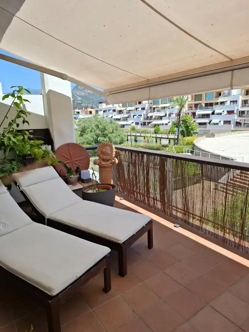 Terraza de Apartamento en venta en Estepona con Aire acondicionado, Terraza y Piscina