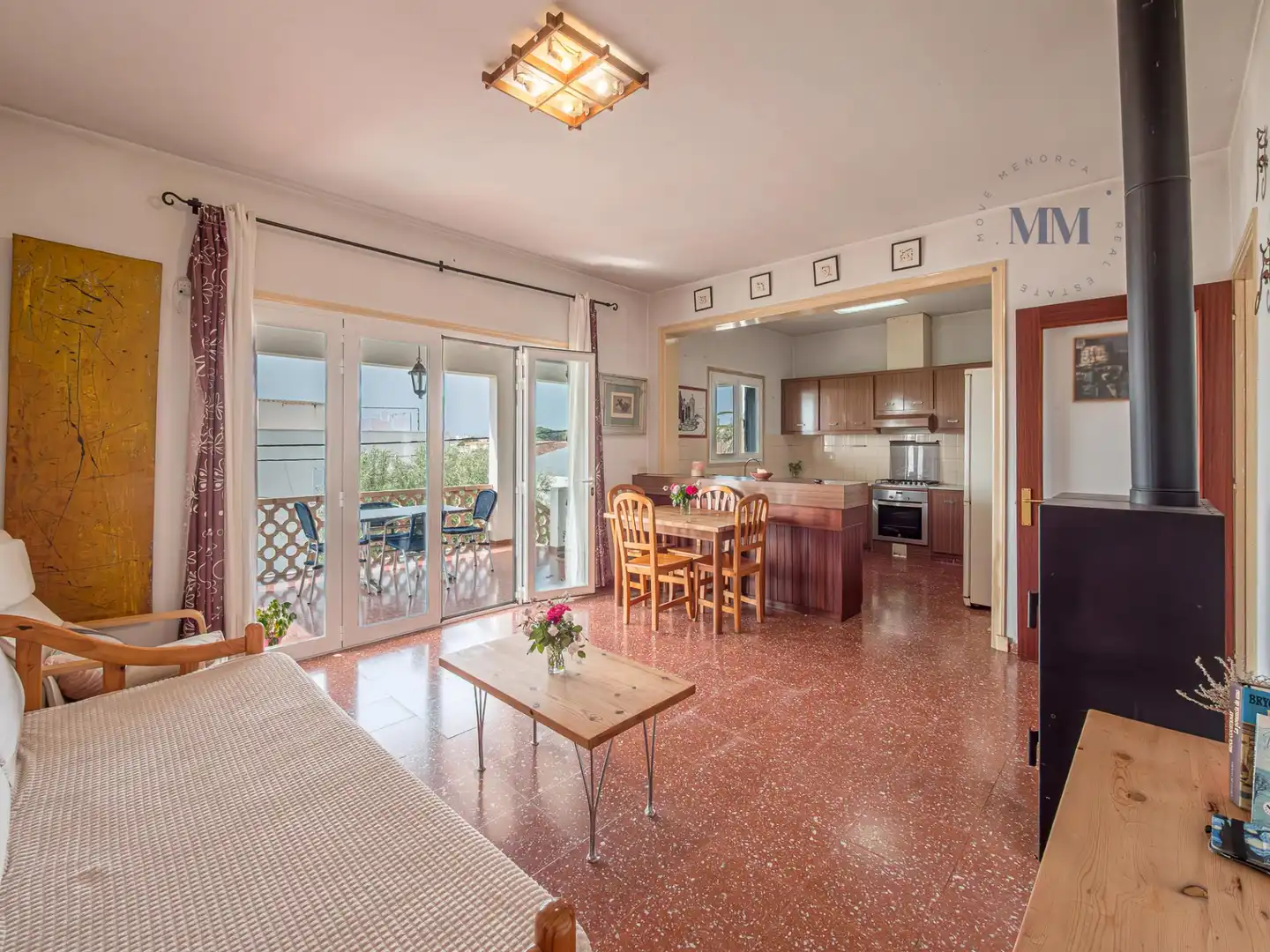 Sala de estar de Casa o chalet en venta en Sant Lluís con Jardín privado, Terraza y Balcón