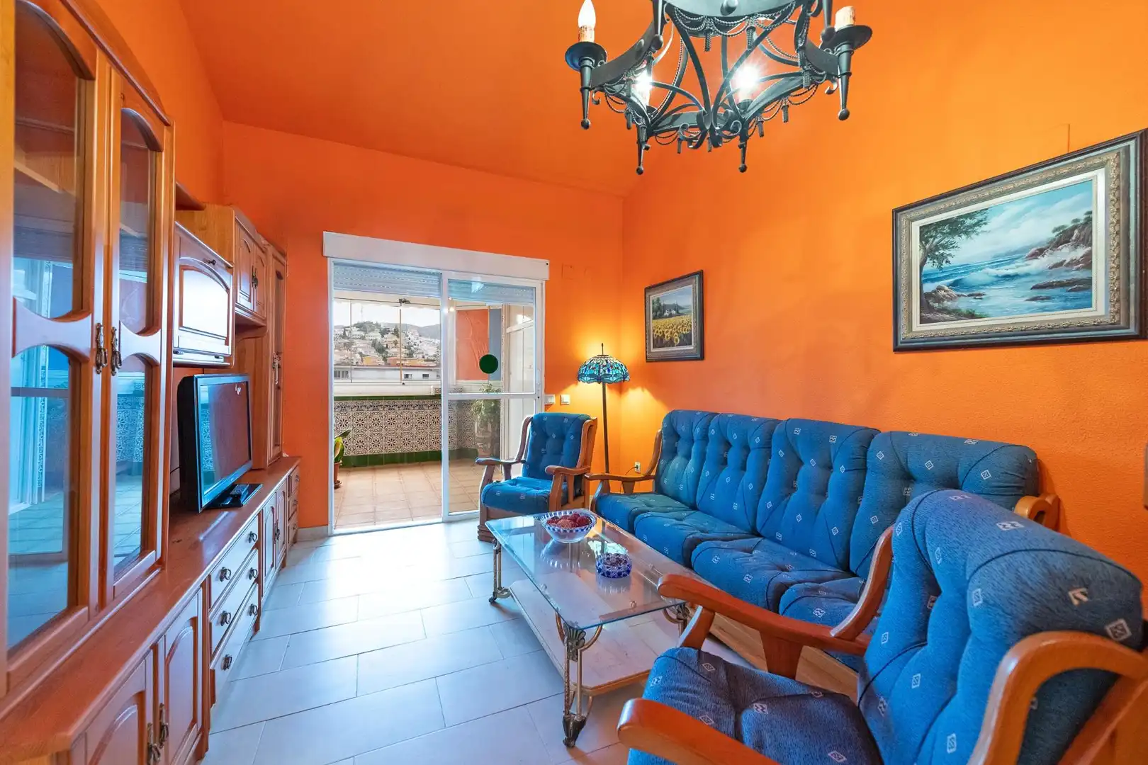 Sala de estar de Piso en venta en Rincón de la Victoria con Terraza