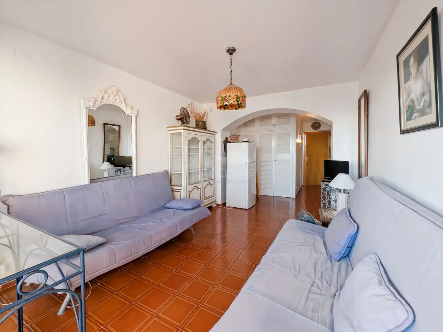 Sala de estar de Piso en venta en Roses con Terraza y Piscina