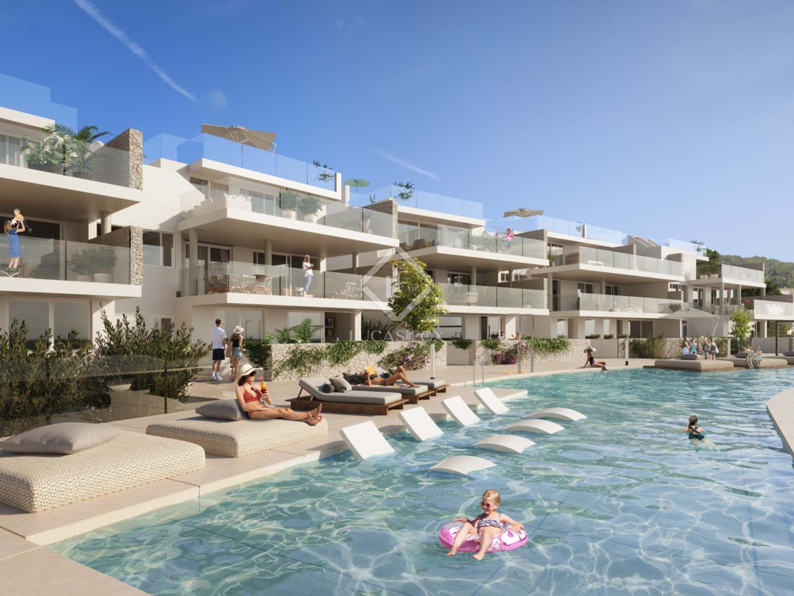 Schwimmbecken von Dachboden zum verkauf in Es Mercadal mit Klimaanlage, Heizung und Terrasse